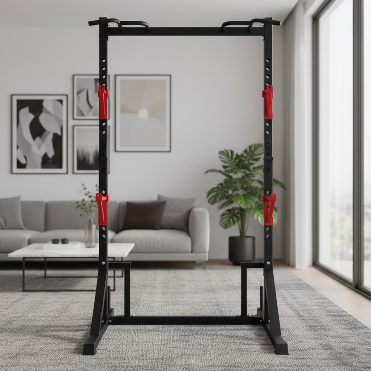 Home Bar Stand - رف قوة قابل للتعديل مع قضيب