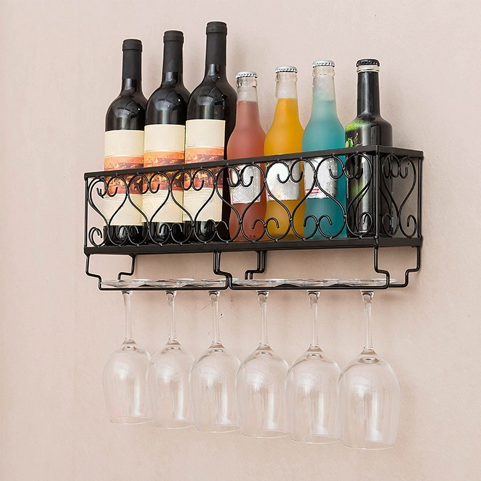 Home Bar Stand - حامل زجاجات نبيذ معدني عالي الجودة