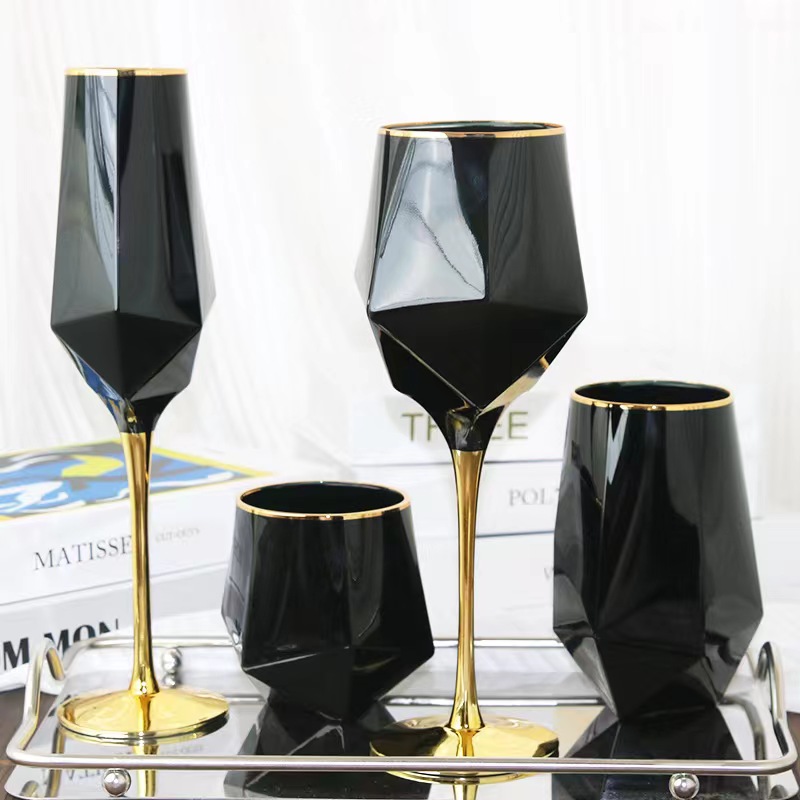 Highball Glass Set - 23 أوقية أسود أعمى تذوق بنوم