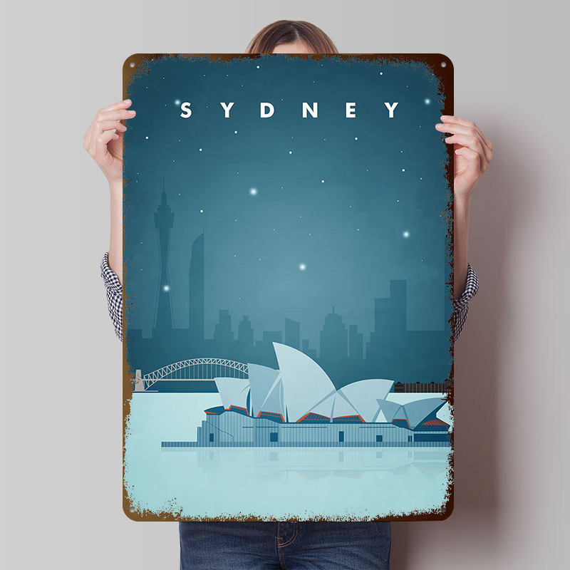 Home Bar Sydney - لافتة سيدني السياحية المخصصة، لافتات معدنية
