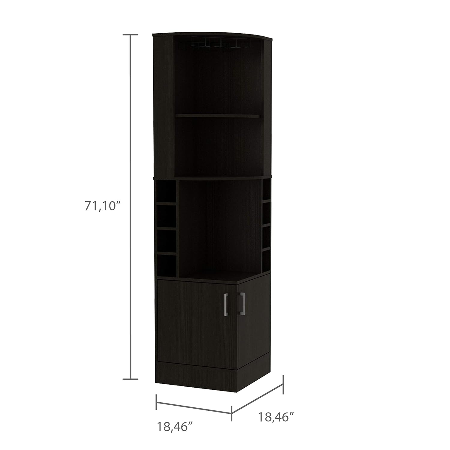 خزانة بار زاوية مع رفّين، حامل - مراجعة Home Bar Shelves وسعره
