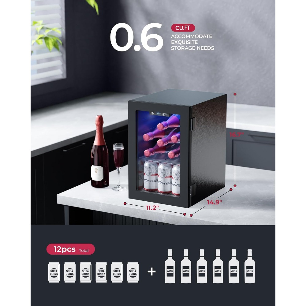 ثلاجة صغيرة تتسع لـ 24 علبة، م - مراجعة Home Bar Shelves وسعره