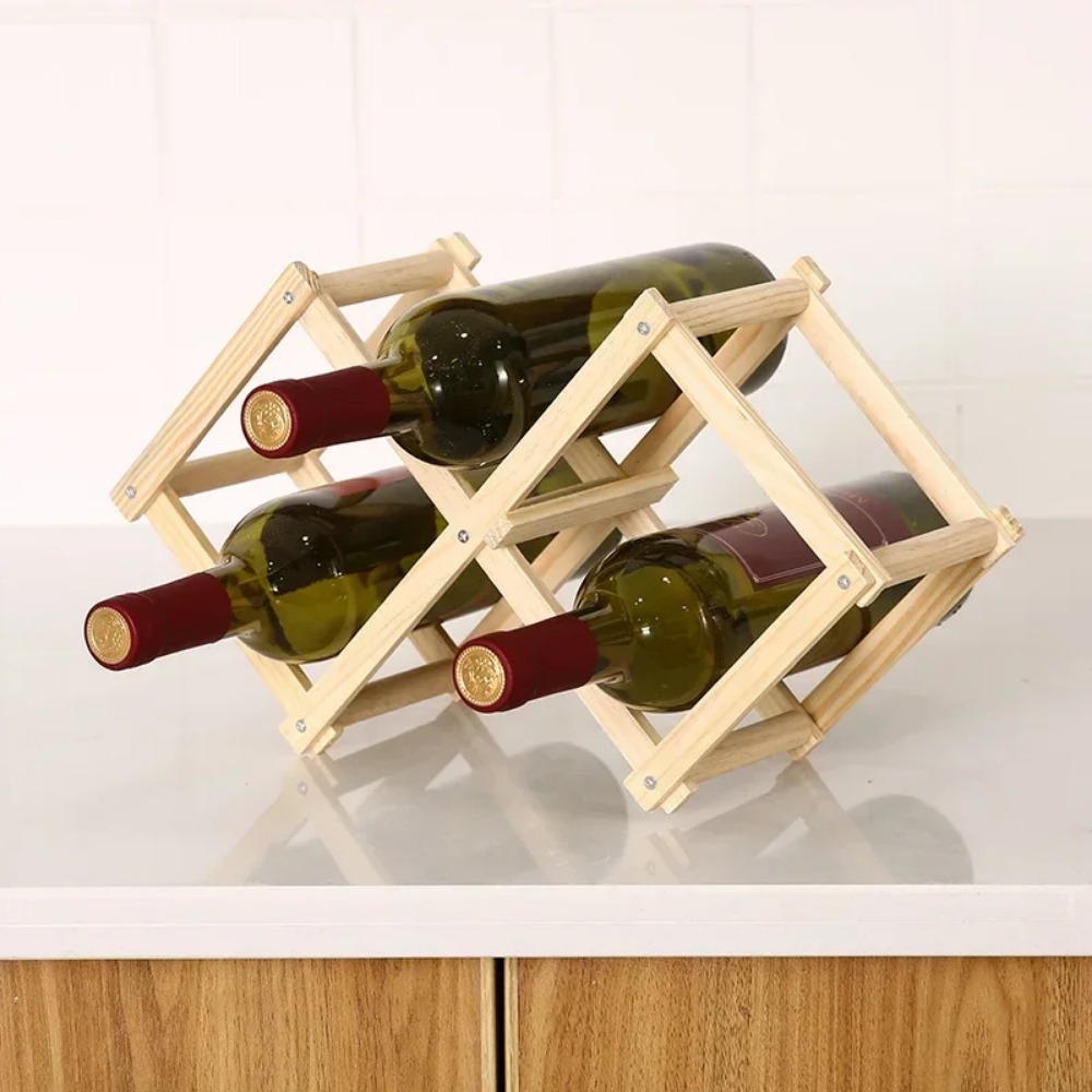رف خشبي قابل للطي لتخزين زجاجا - مراجعة Home Bar Shelves وسعره