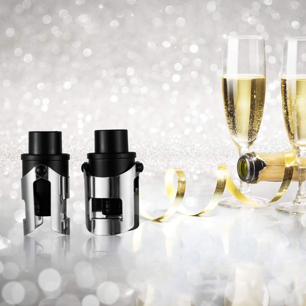 قطعتان من سدادات الشمبانيا الم - مراجعة Wine Preservation Pump وسعره