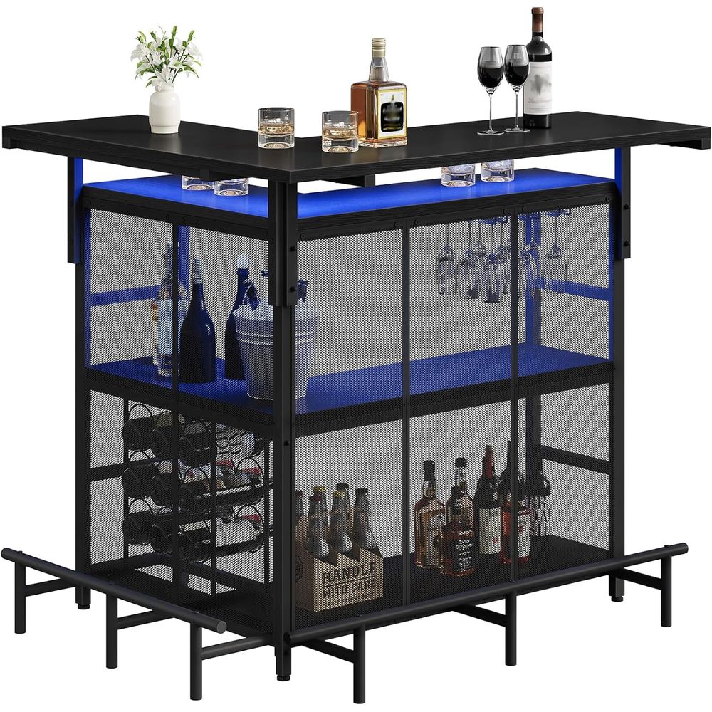 وحدة بار منزلية، طاولة بار على - مراجعة Home Bar Shelves وسعره