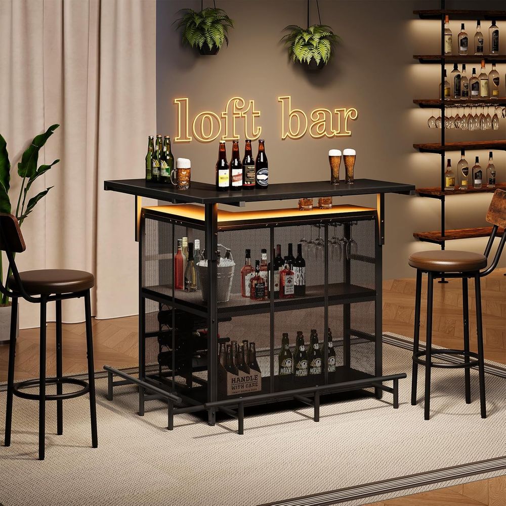 وحدة بار منزلية، طاولة بار على - مراجعة Home Bar Shelves وسعره