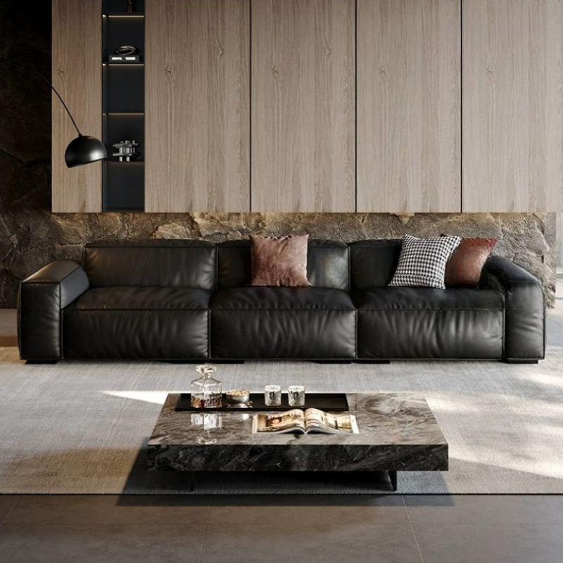 أرائك جلدية فاخرة سوداء من برش - مراجعة Home Barcelona وسعره