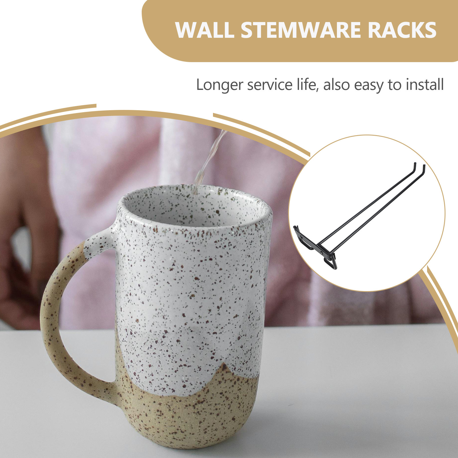 حامل أكواب النبيذ المعلق رأساً - مراجعة Home Bar Shelves وسعره